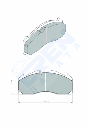 لنت دیسکی کامیون کشنده برند PWR کد فنی 29125 اف اچ 460
